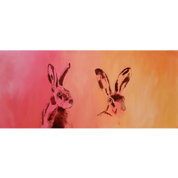 Hazen, olie op paneel, 25x57